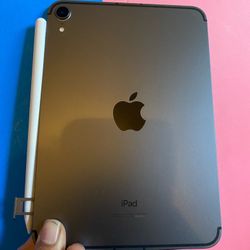 Apple Ipad Mini 6th Generation (2021/ 8.3” Liquid Retina ) 64GB WiFi + cellular (5G Unlocked) with pen, case & Accessories 
