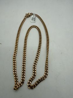 29.4Dwt 10Karat Yellow Gold “24”inch Cuban Link Chain