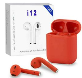 TWS Wireless Earbuds, Bluetooth Red