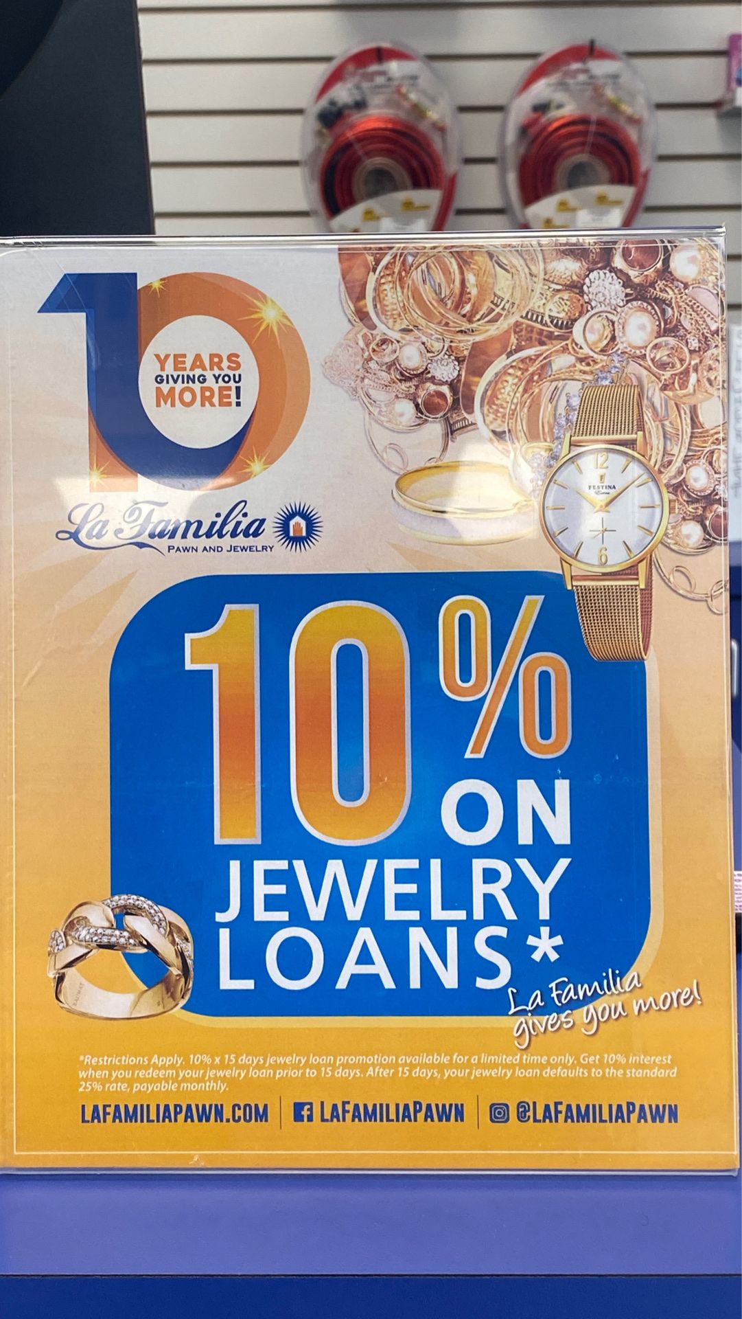 Jewelry loans 10%