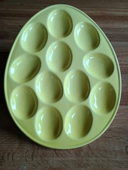 Pretty Ceramic Deviled Egg Platter