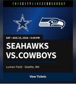 Seahawks vs cowboys  160 two tickets