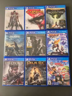 PlayStation 4 Game Lot / 9 PS4 Games – Complete in Box