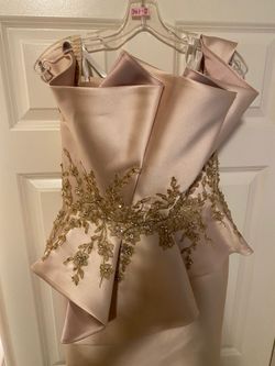 Evening Dress, Beige Color, Size 14