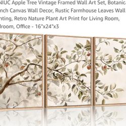 Apple Tree Vintage Framed Wall Art Set