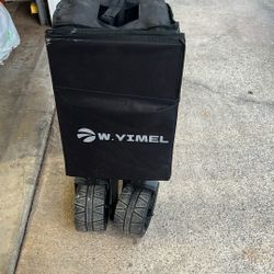 Wagons Carts 440 lbs Heavy Duty Foldable Beach Cart with Big All-Terrain Wheels, Collapsible Wagon with 200L Capacity, Portable Utility Wagon Cart wit