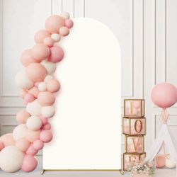 7.2FT Metal Backdrop Stand with Wedding Arch Cover R(71)
