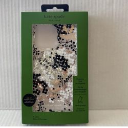Kate Spade New York Case 15 Pro Max Protective, MagSafe Flowers design .