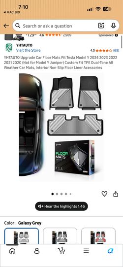 Car Floor Mats Fit Tesla Model Y 2024 2023 2022 2021 2020