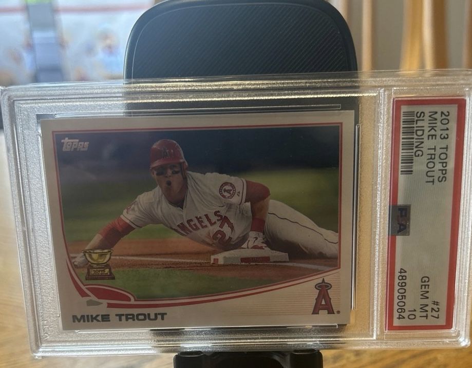 2013 Topps Mike Trout Rookie Cup Sliding PSA 10