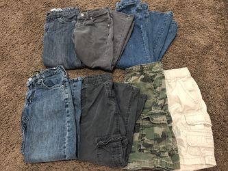 Boys pants and shorts sz 7-8