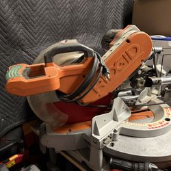 RIDGID MITTER SAW 12” Dual Bevel Sliding