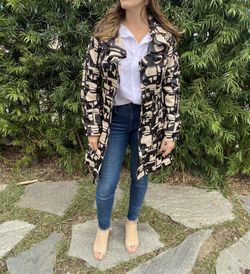 Nordstrom, Nick & Mo Trench Coat, black & cream | Medium