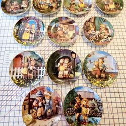 1990 Hummel "Little Companions" Plates COMPLETE Set Of 12 -Danbury Mint