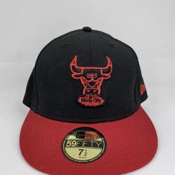 NEW ERA 59FIFTY FITTED NBA CHICAGO BULLS Black/Red-White (Windy City)