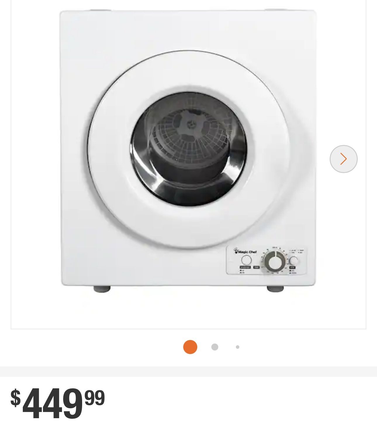 Magic Chef 2.6/3.5 Cu Ft Mini Dryer