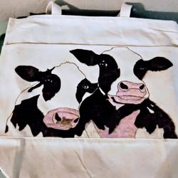 Cow Canvas Tote Bag 