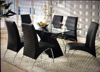 Dining table with six chairs brand-new
