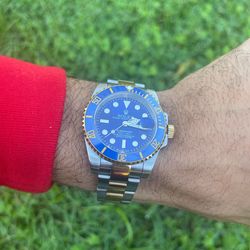 Blue sub watch