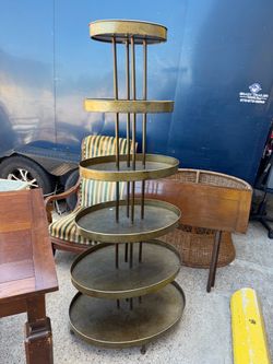Vintage 6-Tier Round Metal Display Stand