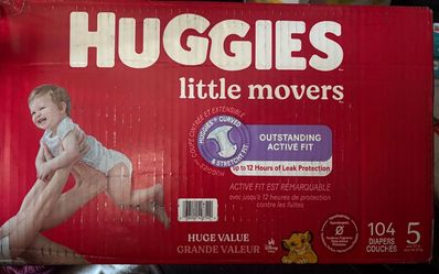 Huggies Little Movers Size 5 Diapers 104 Count