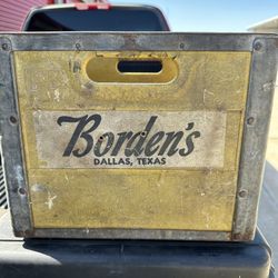 Vintage Bordens Milk Crate