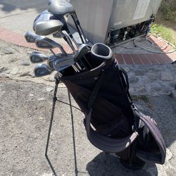 Golf clubs and irons mix golf clubs and irons with PING golf bag MAKE AN OFFER