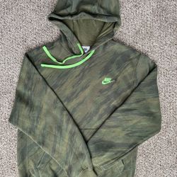 Nike Hoodie Mens Large Green Camo Pullover Training Long Sleeve