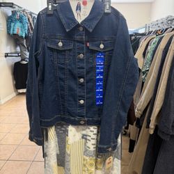 Girls Levi’s Denim Jacket And Dress Size 14/16