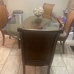 Dining Set And Open Hutch (shelf Items NOT included) 