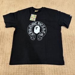 Bape X Chrome Hearts Black Tee
