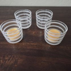 Candle Cups Or Other, 2x2, Etched Circles, New Giftable $2.00 For 4
