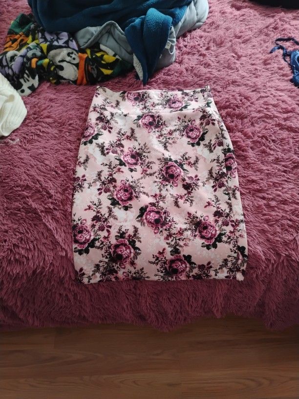 Floral Pencil Skirt