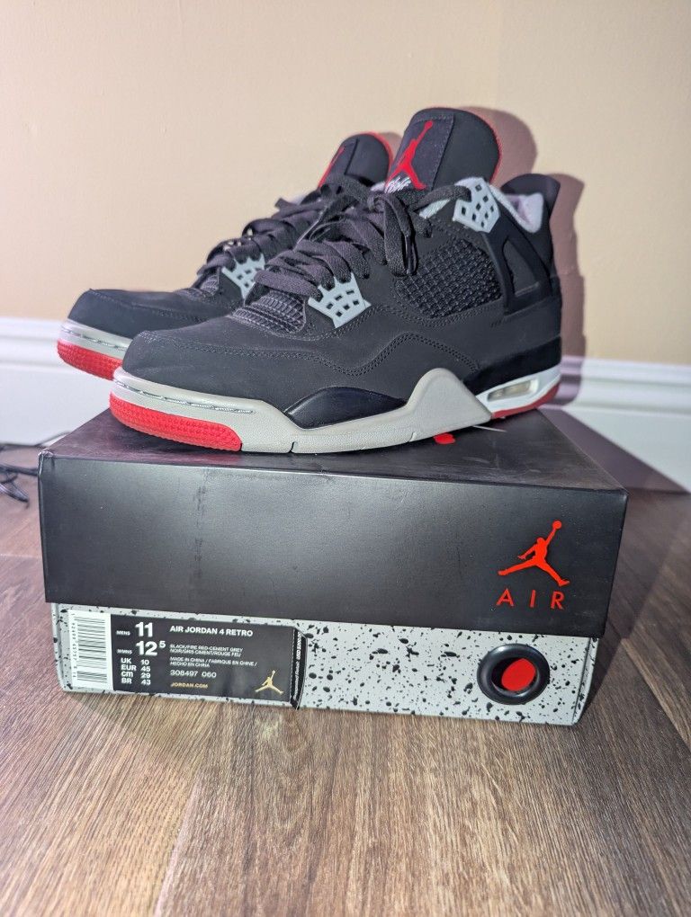 Jordan 4 Bred Size 11
