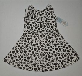Girls Leopard Print Sleeveless Dress Size 3T
