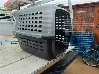 Large pet crate kennel carrier