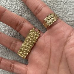 Gold Nugget Rings 