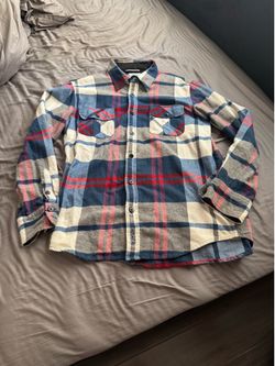 EZEKIEL Flannel Long Sleeve Shirt. Mens size: M. Red/White/Blue. 100% Cotton