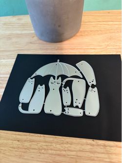 Cat Family Metal Cutting Dies - Silver