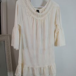 New Cream Colored Tunic Size S-M