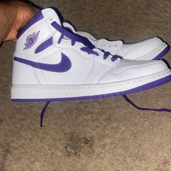 White And Purple  Jordons No Box