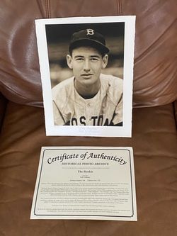 Ted Williams 'The Rookie' 1939 Limited Edition Photo Print