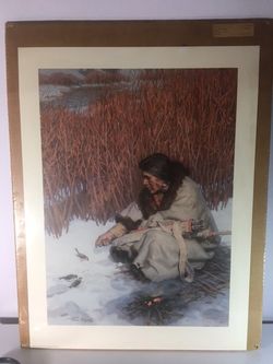 The Hunter Tom Lovell; Print 14.5x20 Signed