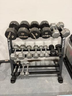 Dumbbell Set with 3-Tier Rack and Dumbbell