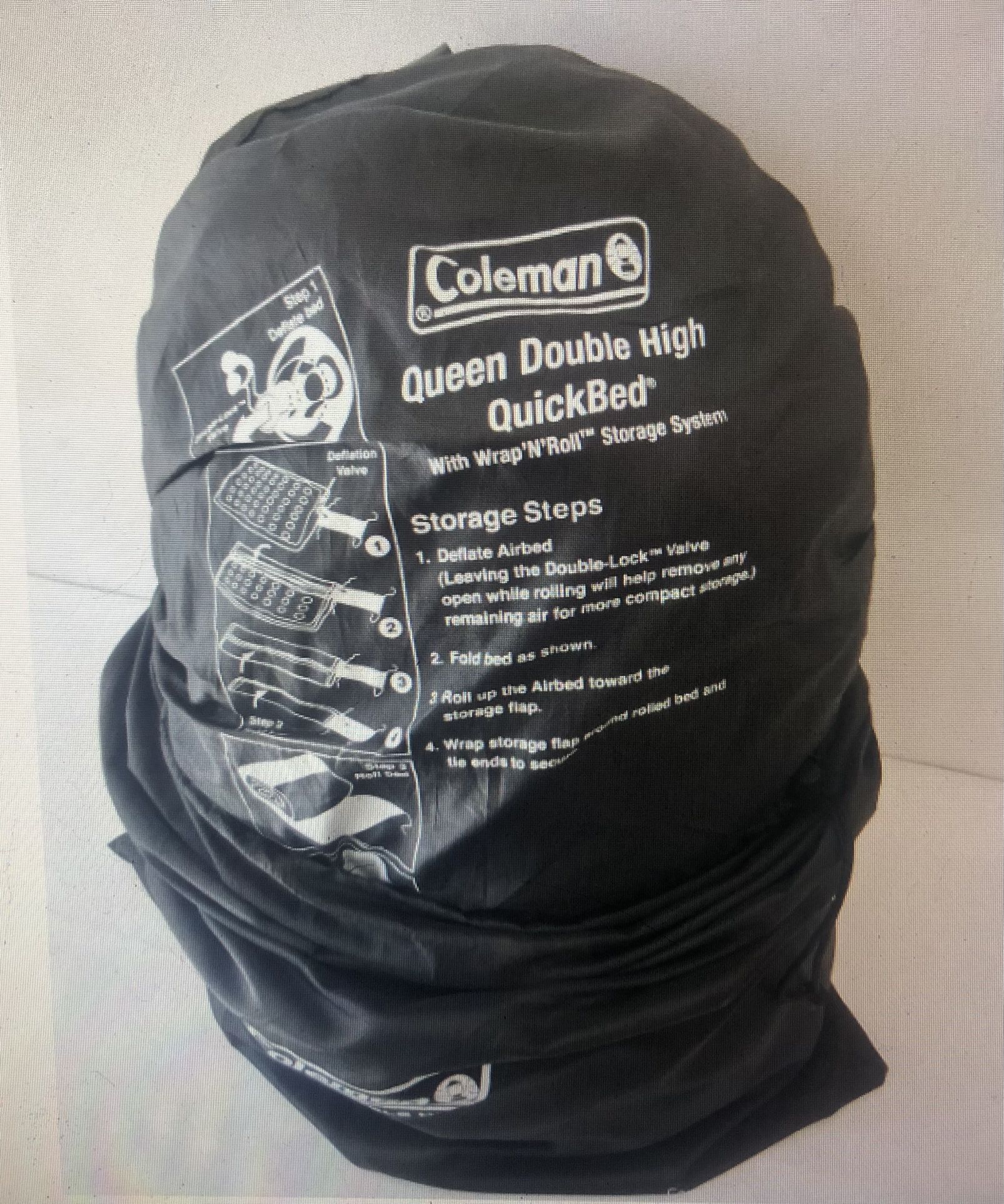 Coleman Camping Queen Double High Easy Deflate Air Mattress