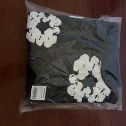 DENIM TEAR HOODIE BLACK MEDIUM