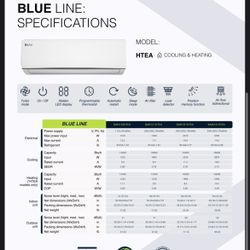 B Air Mini Splits Heat Pump/  1 Ton/ 115 V / 12 SEER 