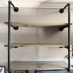 Pipe Wood Shelves Pipe Shelf’s 