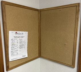 Two Cork Tack Boards 2 Ft X 1 Ft And A Half Or 24-in X 18 In