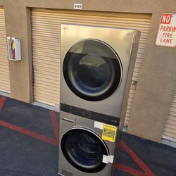 LG ThinQ Stackable Washer And Gas Dryer 